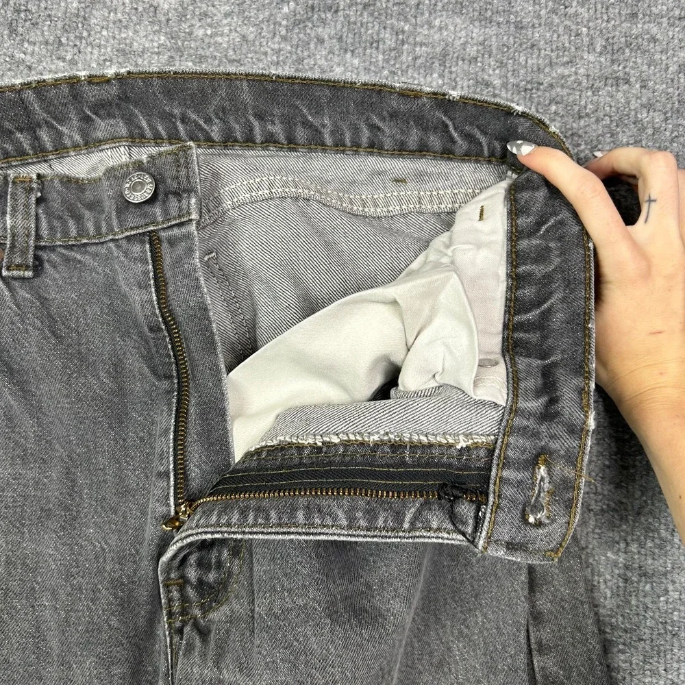 Vintage Levi's 505 Jeans Men's Black Denim Pocket Classic USA Made - 33X34